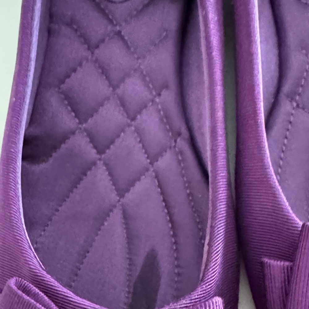 Coach and Four Deep Purple Bow Ballet Flats - Picture 3 of 8